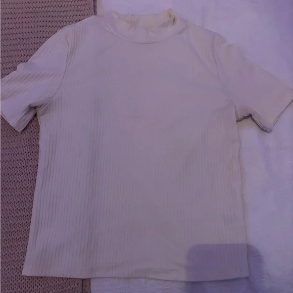 Ardene Cream Ribbed Top - Picture 2 of 3